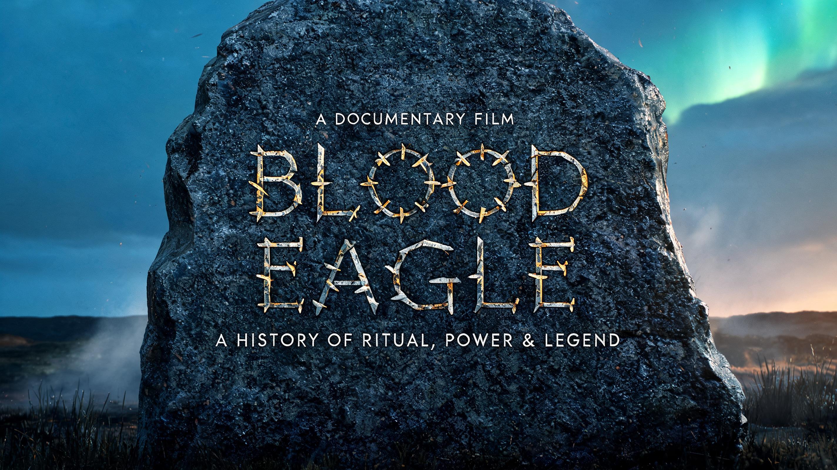"Design a carved title reading Blood Eagle for my documentary card" — Viking | AI Text Effect Generator