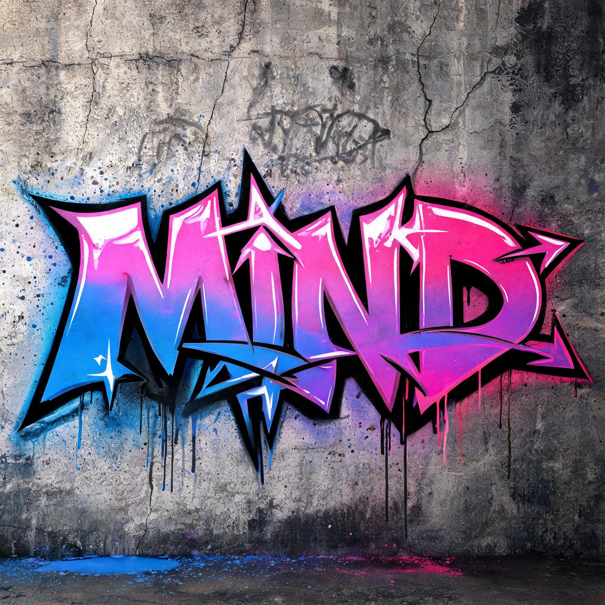 "MIND" — Graffiti | AI Text Effect Generator