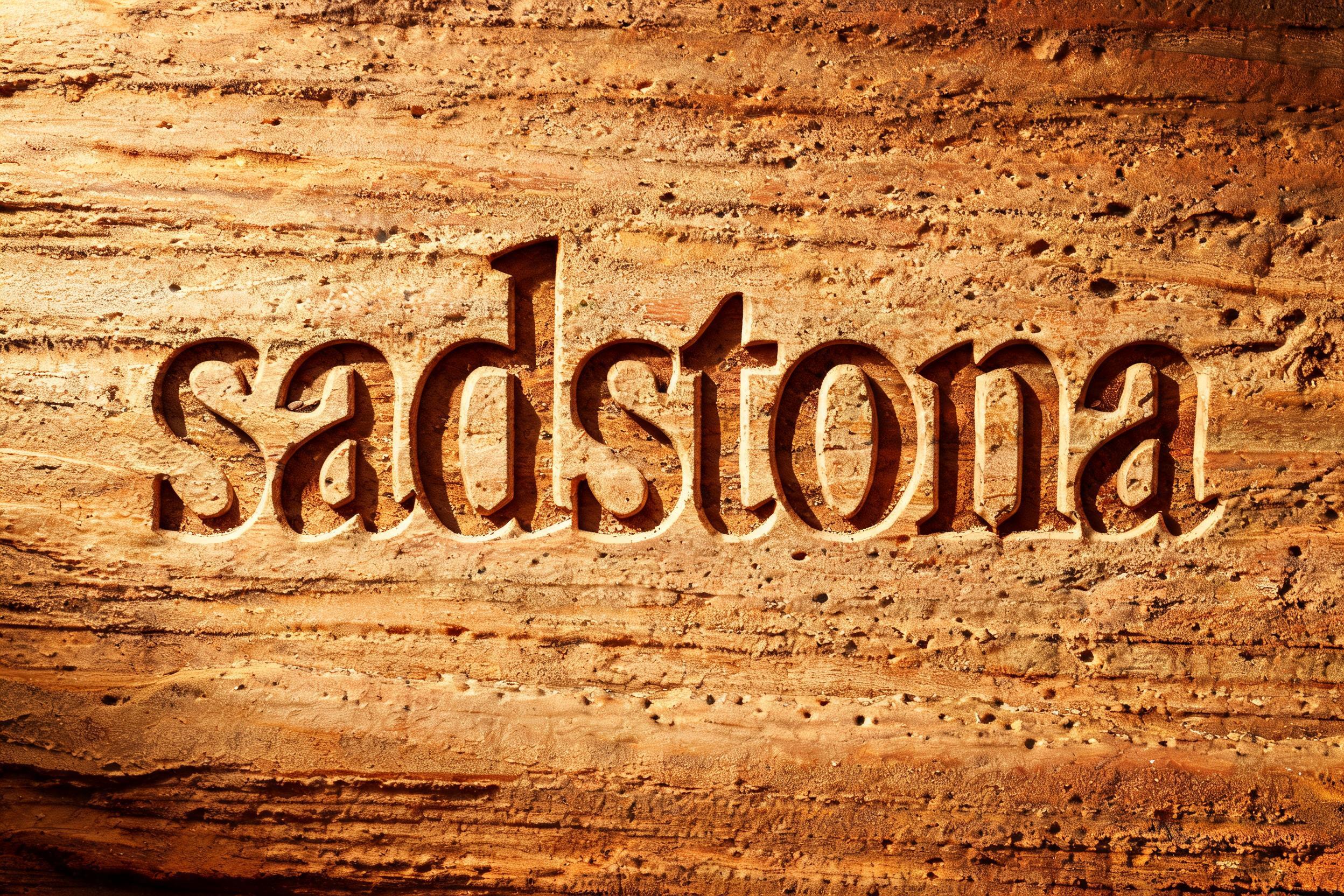 "sadstona" — Sand Stone | AI Text Effect Generator