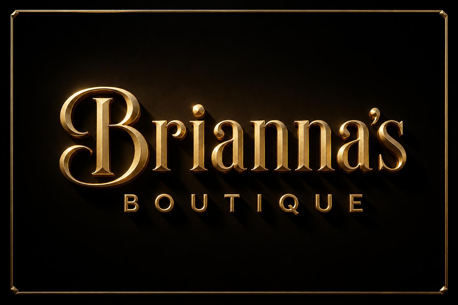 "Brianna’s
BOUTIQUE" — 3d Bold Gold | AI Text Effect Generator