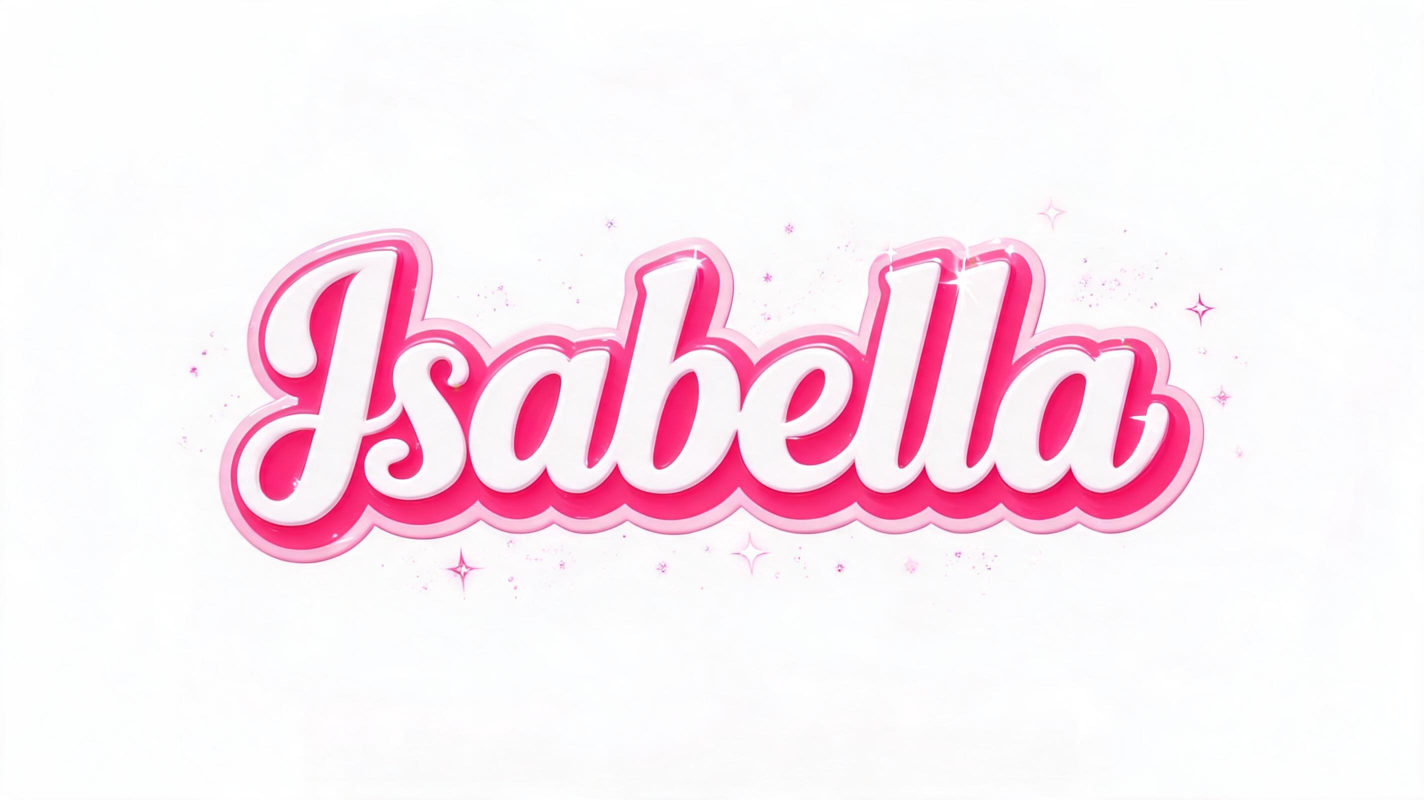 "Isabella" — Barbie | AI Text Effect Generator