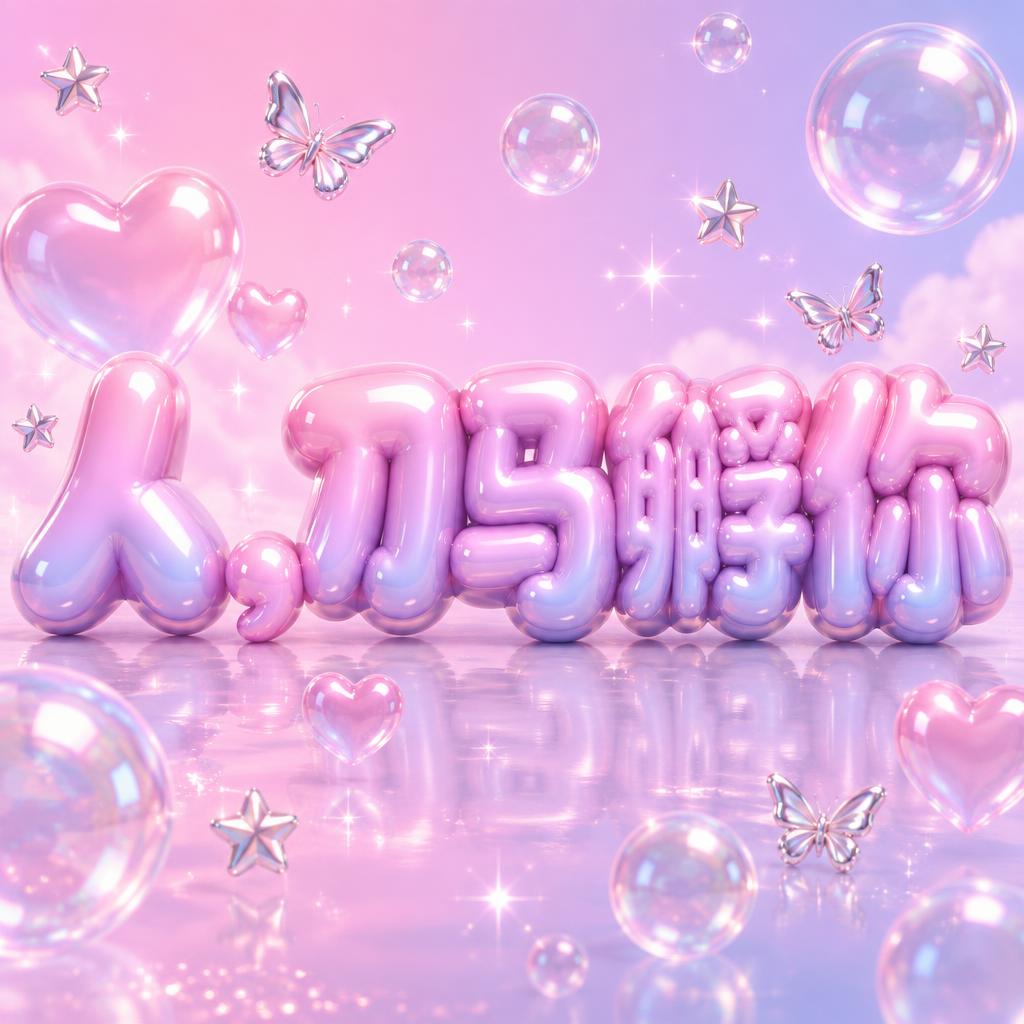 "人，刀马孵你" — Y2k Bubbly | AI Text Effect Generator