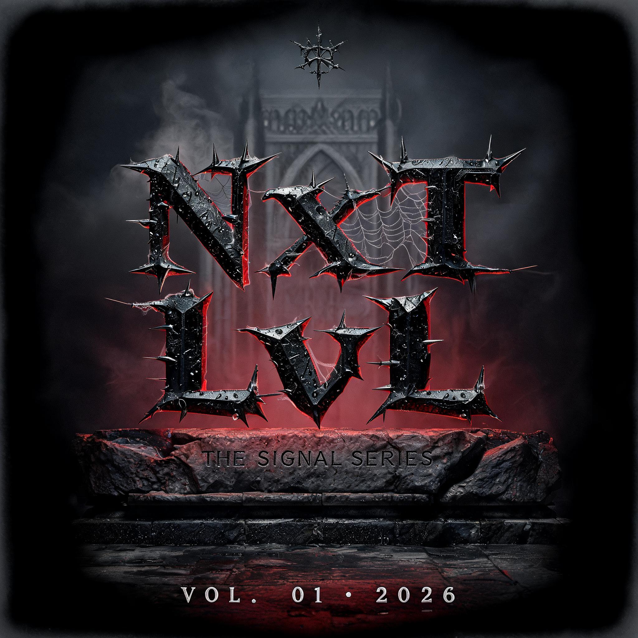 "NxT LvL" — Gothic Dark text effect