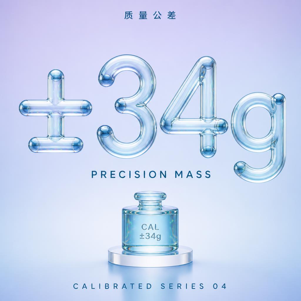 "±34g
质量公差
PRECISION MASS
CALIBRATED SERIES 04" — Glass Liquid | AI Text Effect Generator