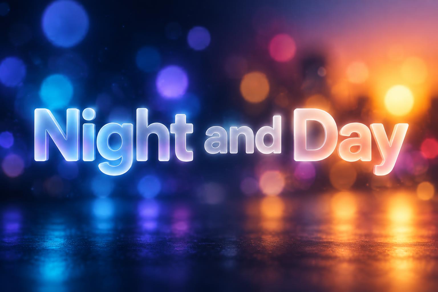 "Night and Day" — Glass Morphism | AI Text Effect Generator