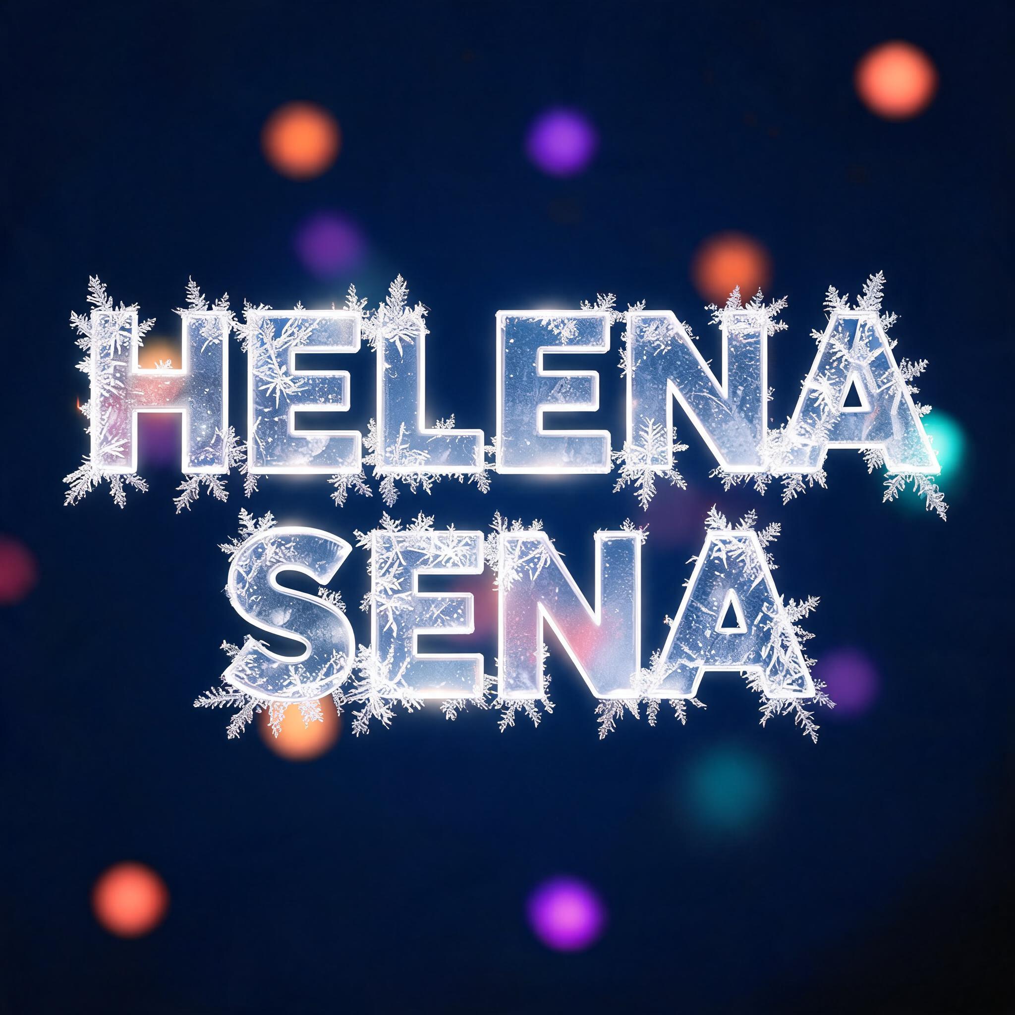 "HELENA SENA" — Glass Morphism | AI Text Effect Generator