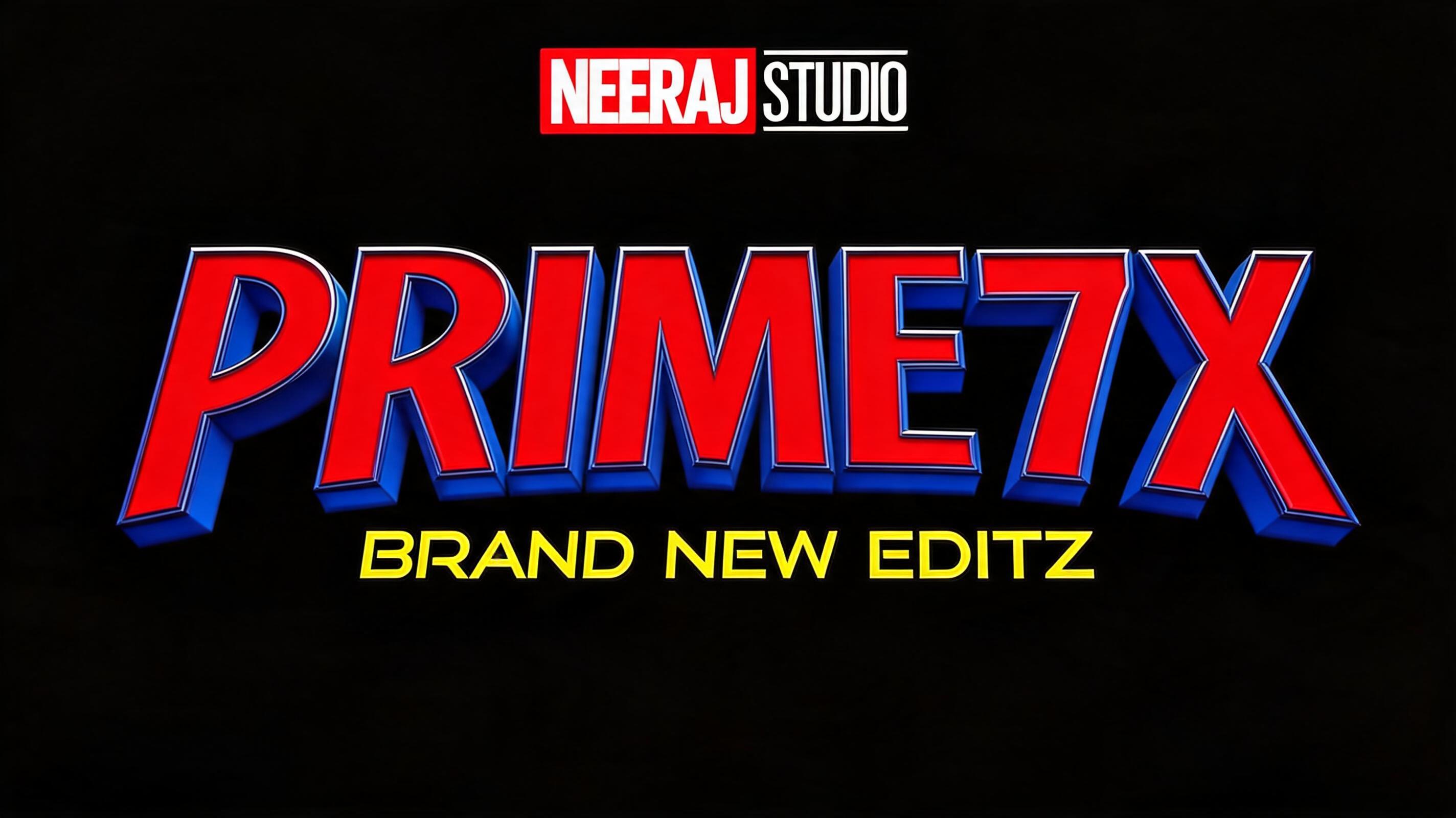 "NEERAJ STUDIO 
         PRIME7X 
           BRAND NEW EDITZ" — Spider Hero text effect