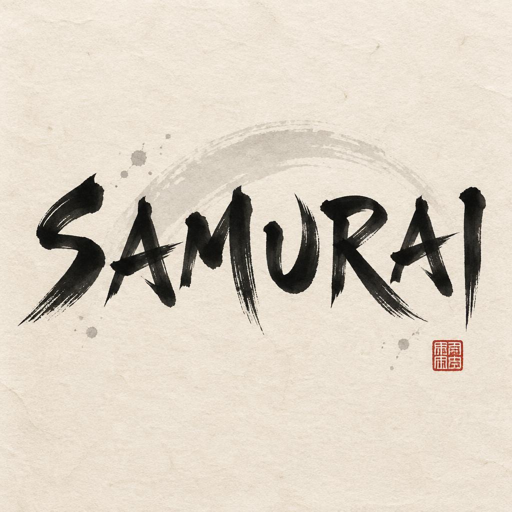 "SAMURAI" — Brush Japanese Ink | AI Text Effect Generator