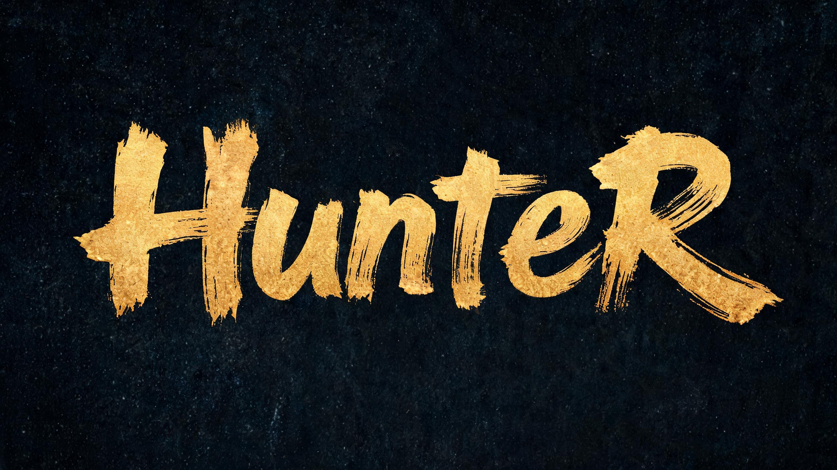 "HunteR" — Brush Chinese Ink | AI Text Effect Generator