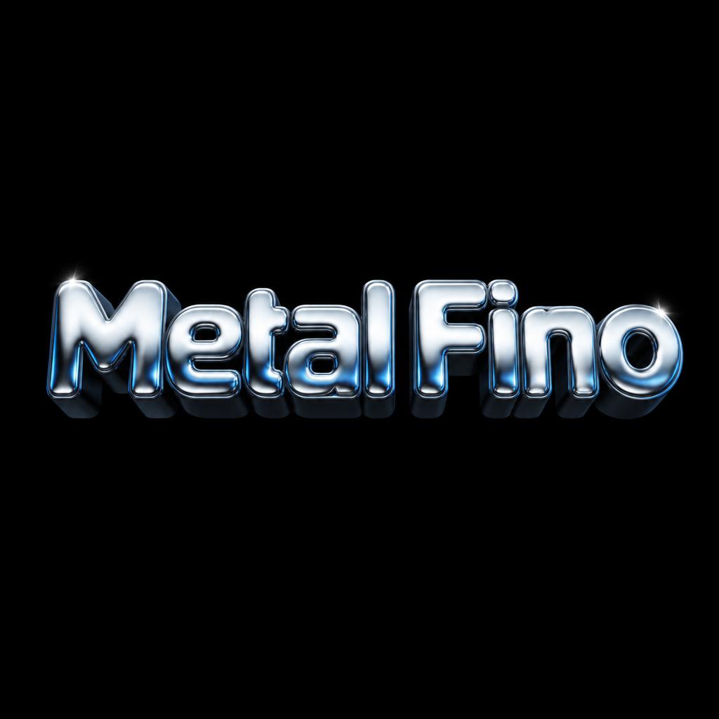 "Metal Fino" — Chrome Metal 3d | AI Text Effect Generator