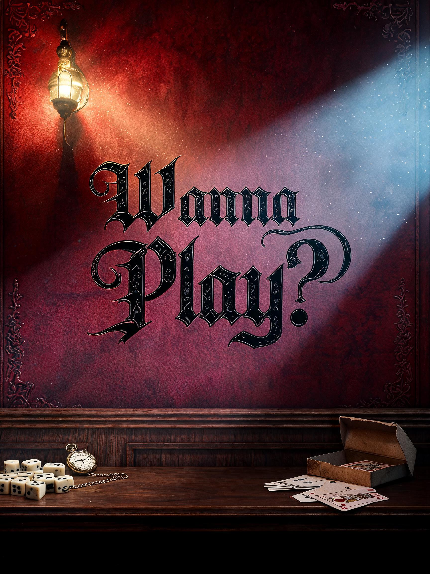 "Wanna Play?" —  | AI Text Effect Generator