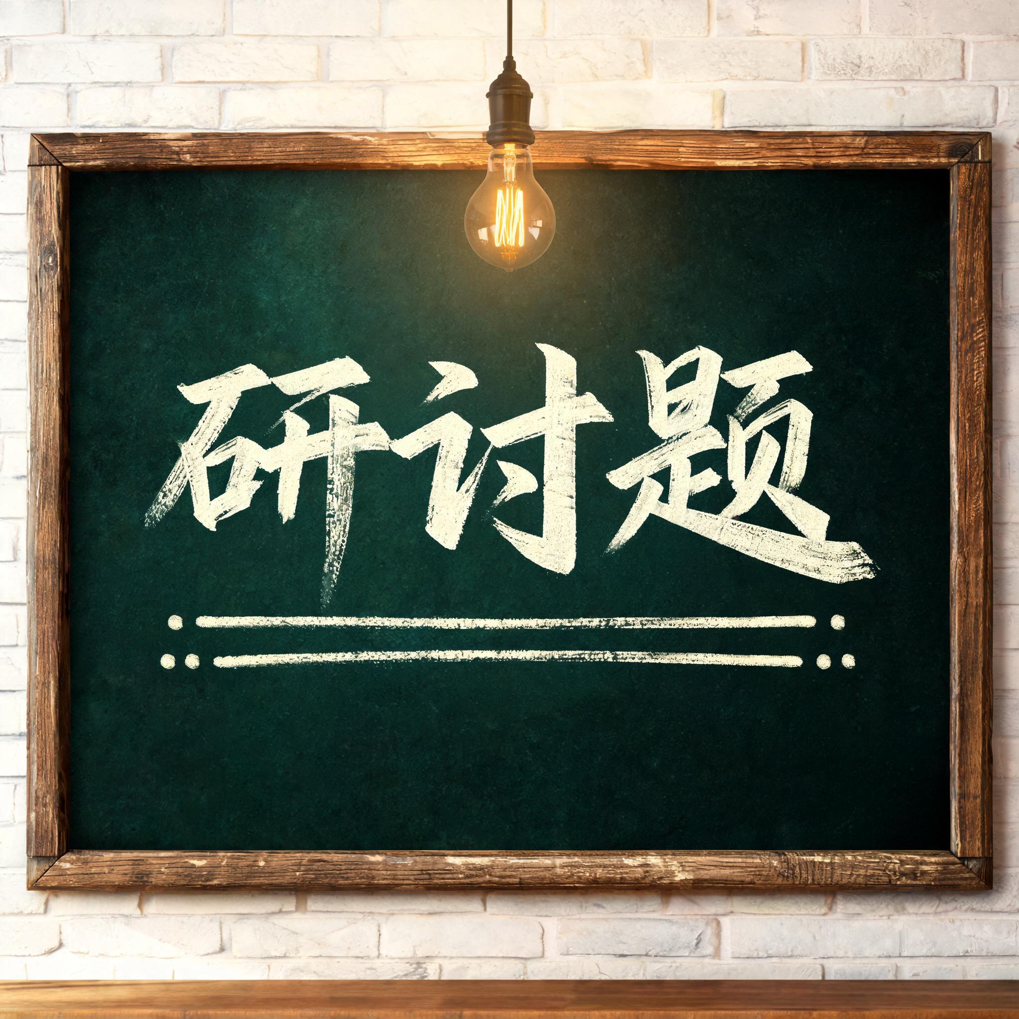 "研讨题" — Chalk | AI Text Effect Generator