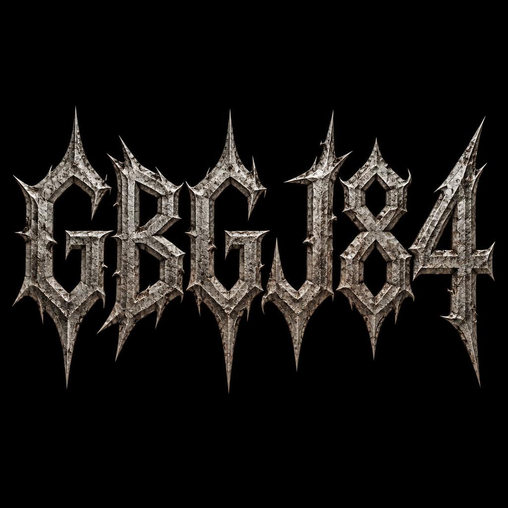 "GBGJ84" — Gothic | AI Text Effect Generator