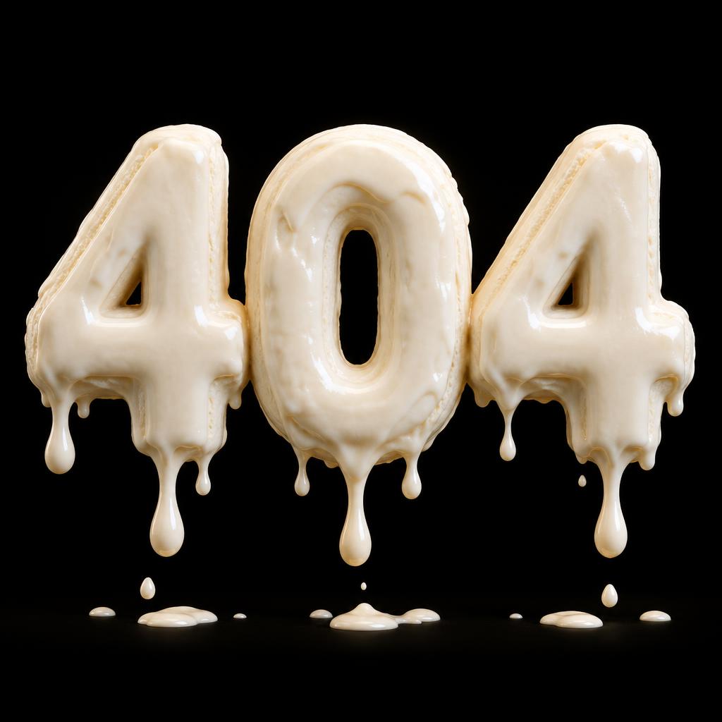"404" — Drip Font Ice text effect