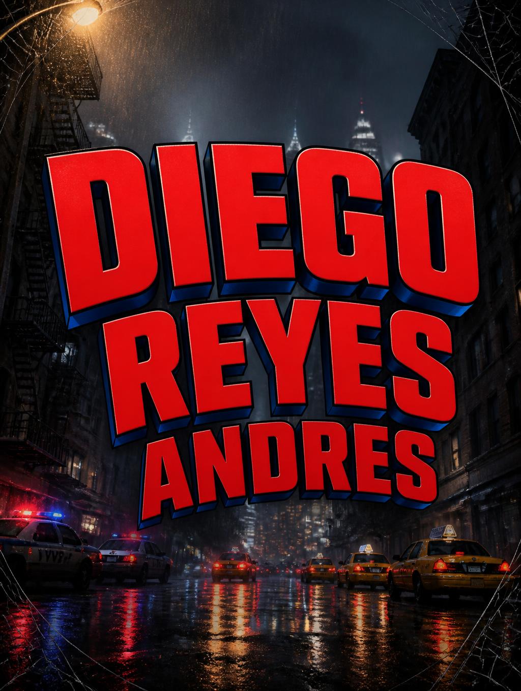 "DIEGO
REYES 
ANDRES" — Spider Hero | AI Text Effect Generator