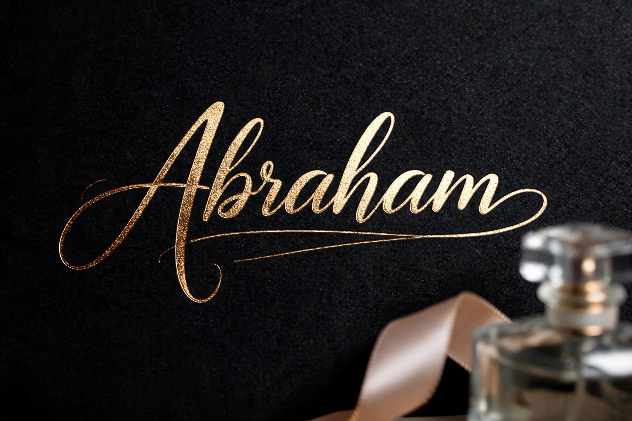 "Abraham" — Elegant Script | AI Text Effect Generator
