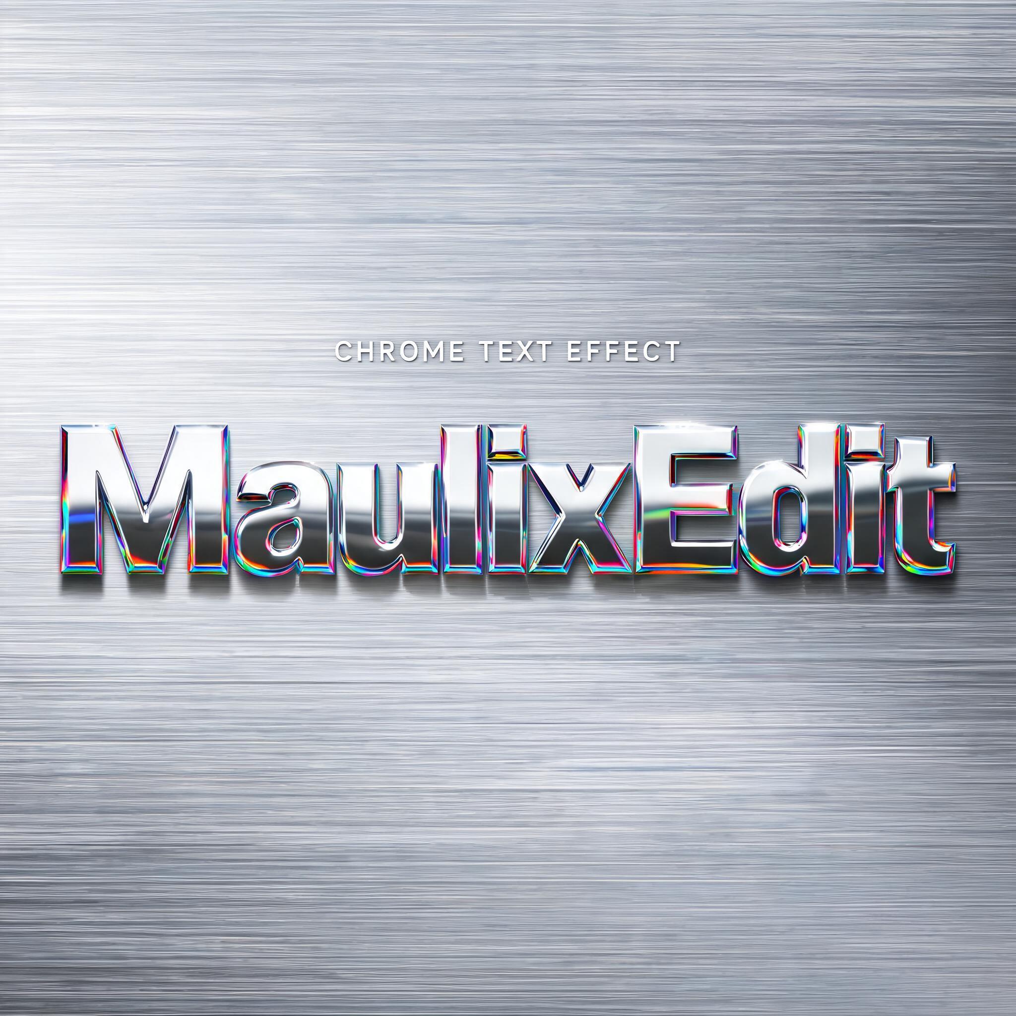 "MaulixEdit" — Y2k Chrome | AI Text Effect Generator