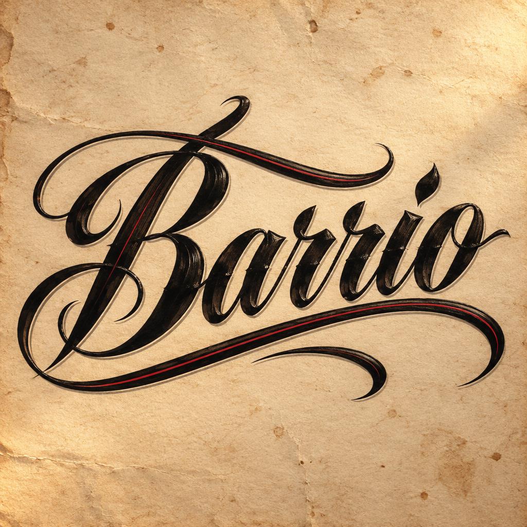 "Barrio" — Chicano | AI Text Effect Generator