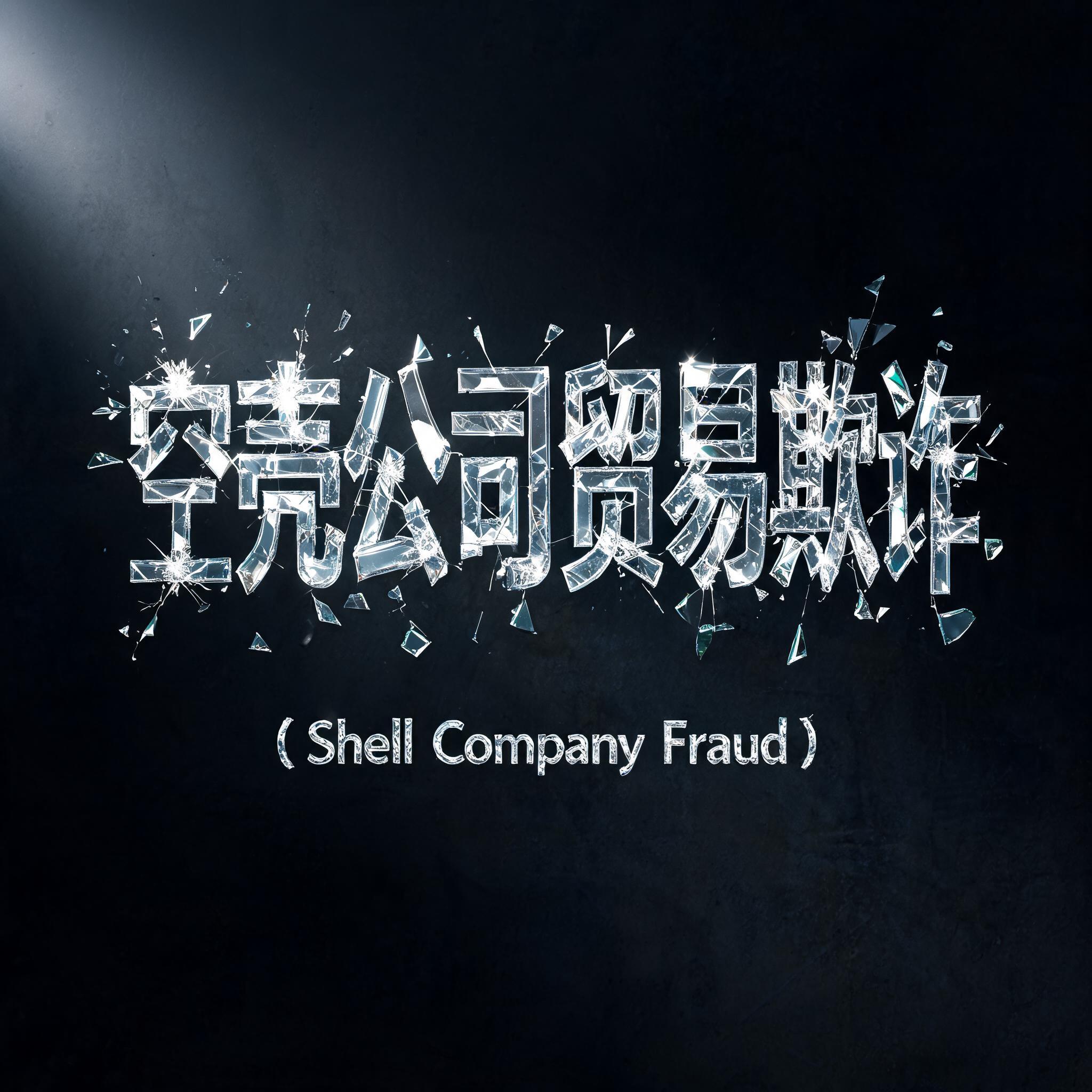 "空壳公司贸易欺诈（Shell Company Fraud）" — Glass Broken | AI Text Effect Generator
