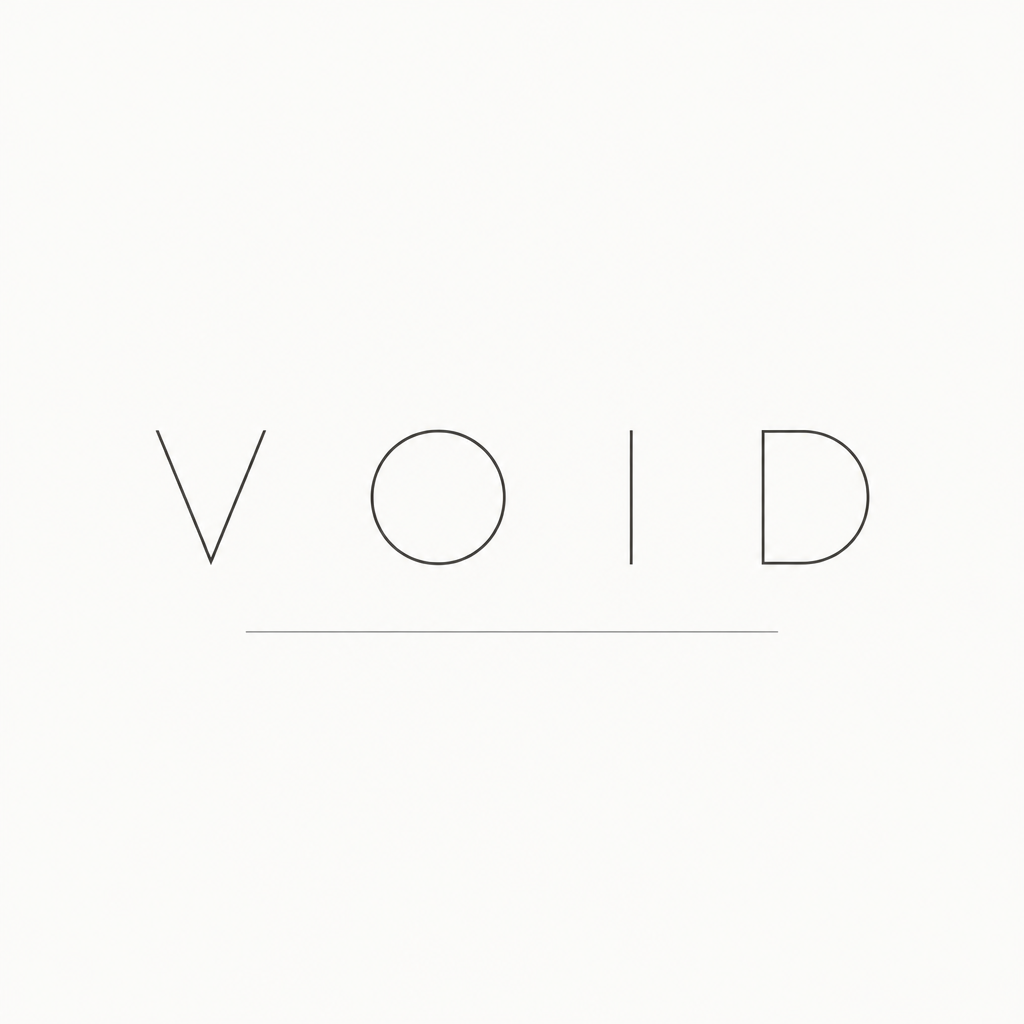 "VOID" — Minimal text effect