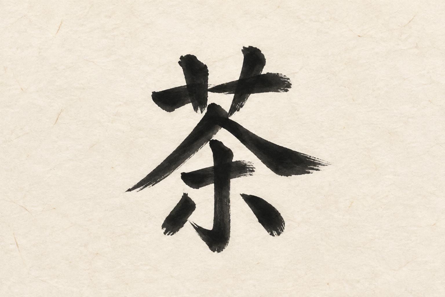 "茶" — Brush Chinese Ink | AI Text Effect Generator