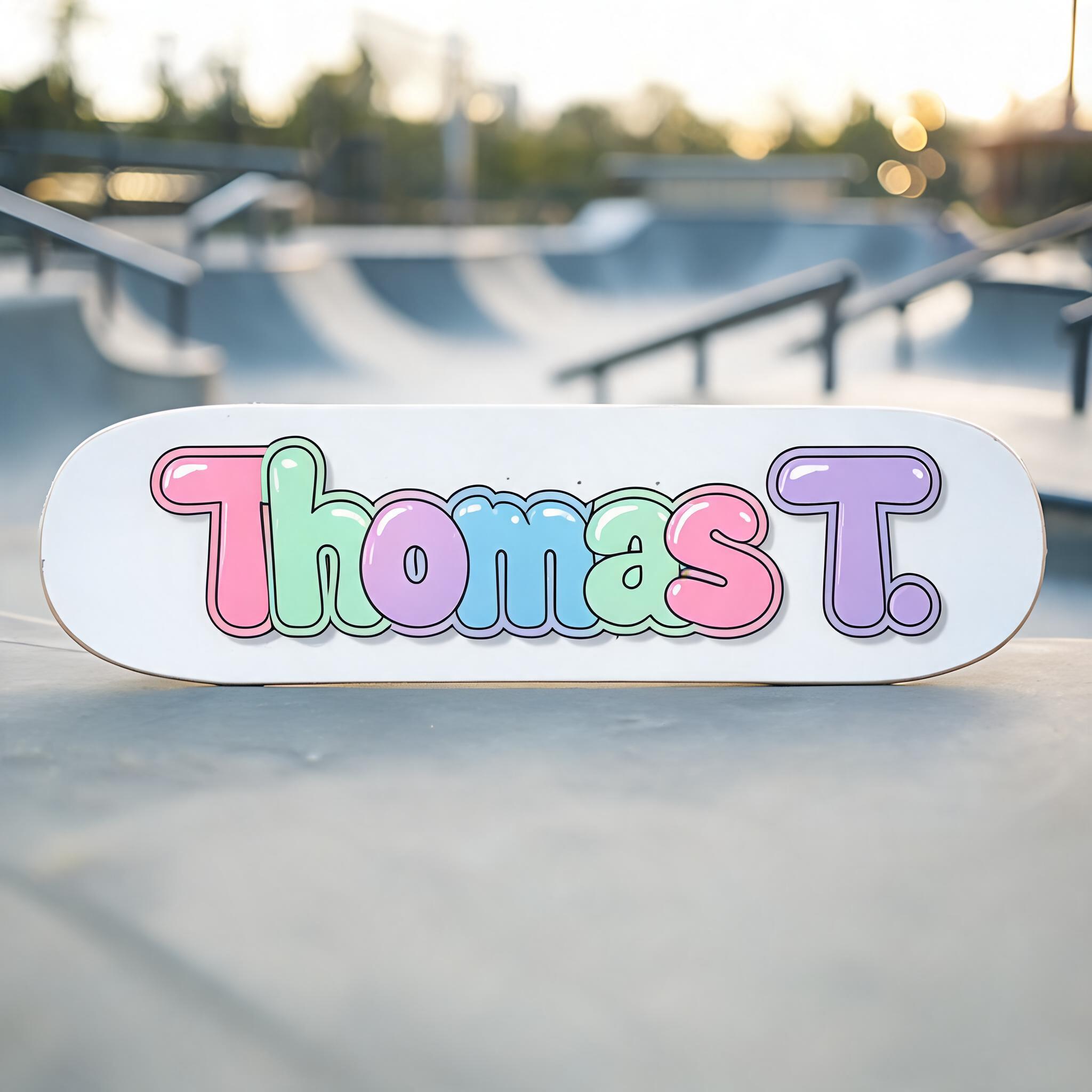 "Thomas T." — 3d Bold Inflated text effect