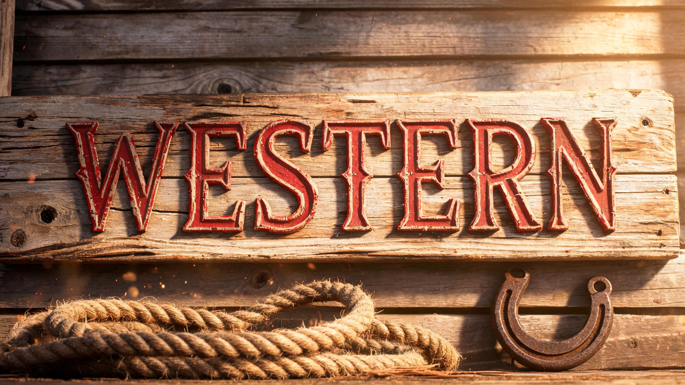 "WESTERN" — Western text effect