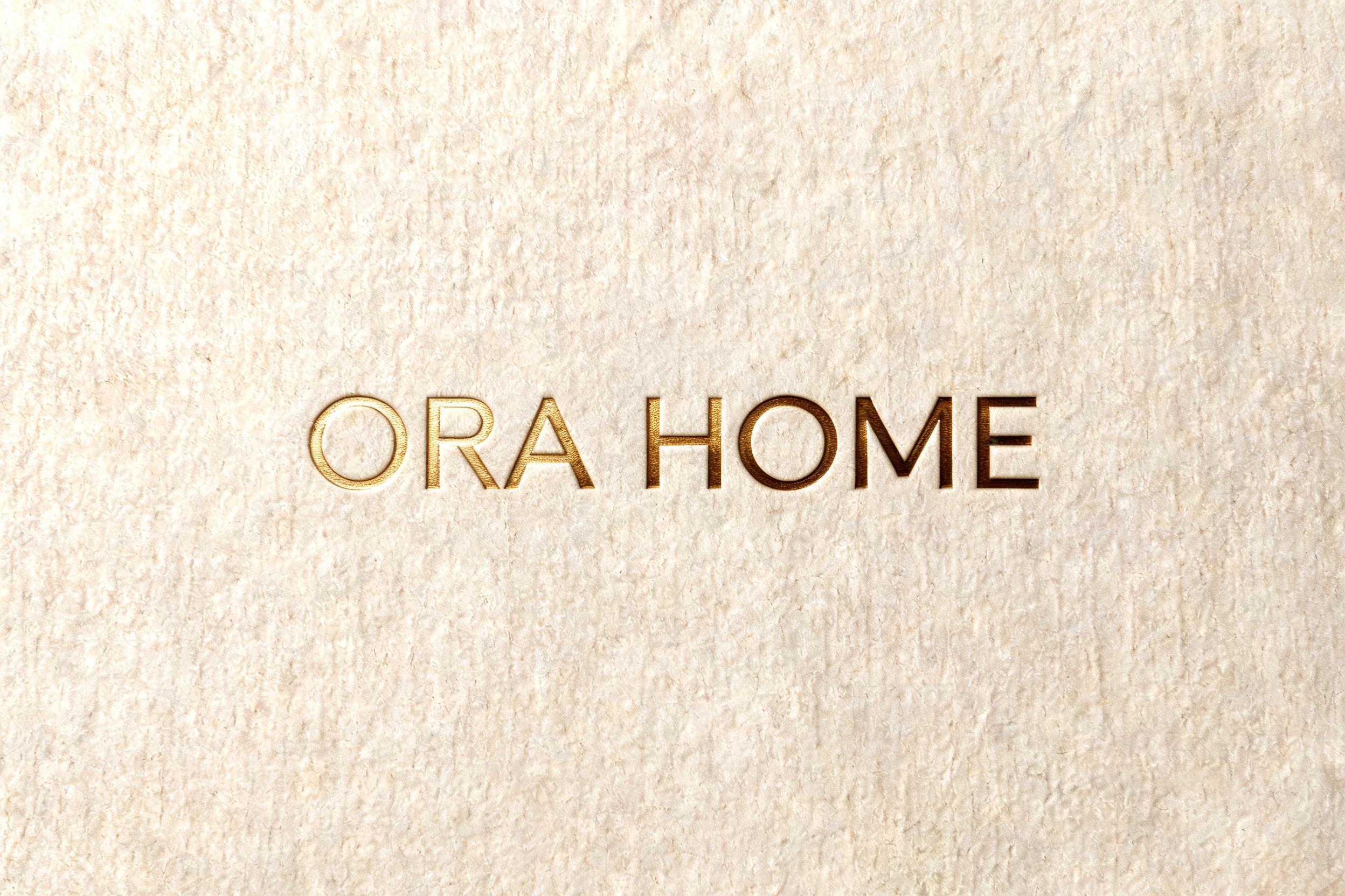 "ORA HOME" — 3d Bold Gold | AI Text Effect Generator