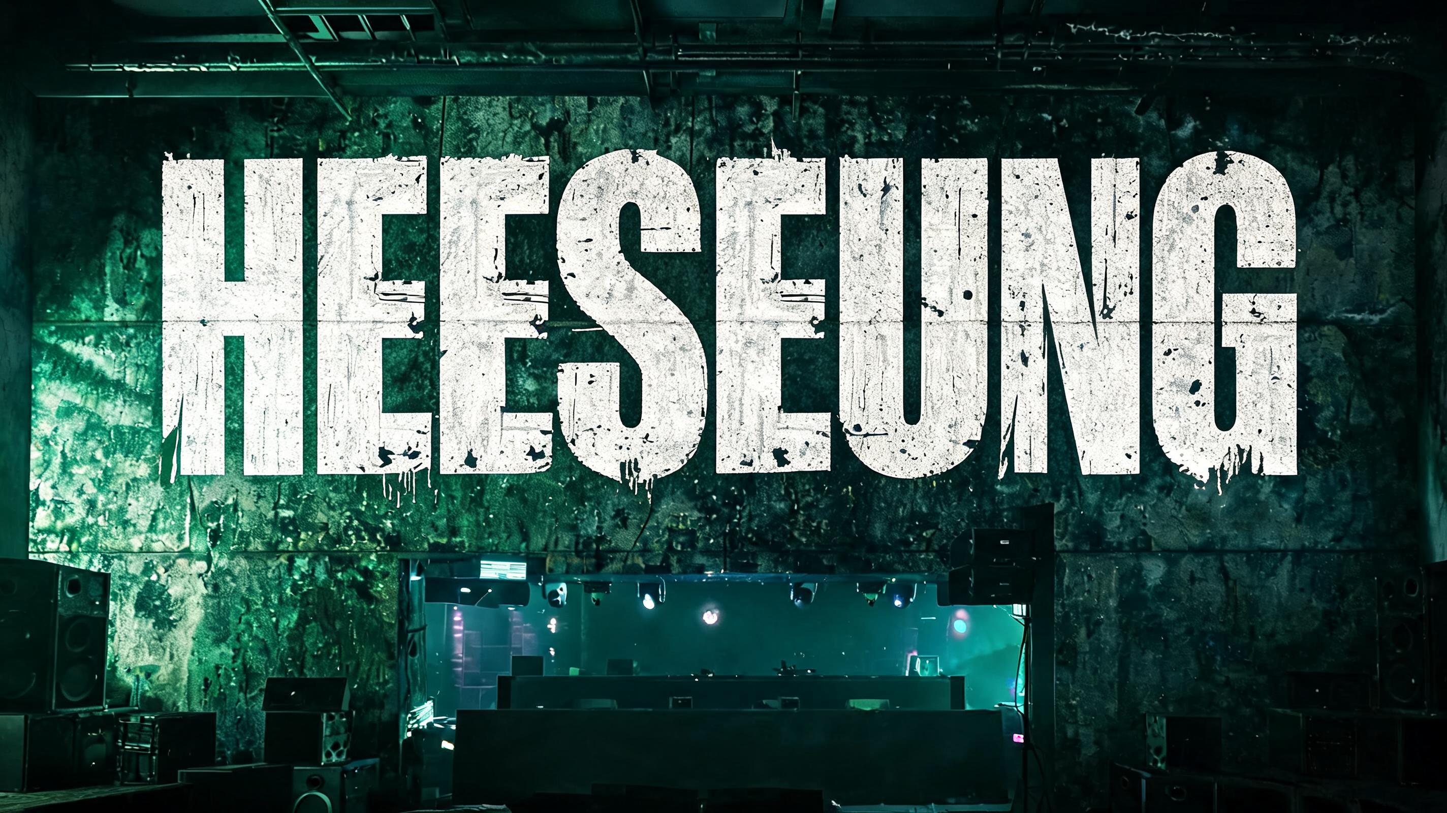 "HEESEUNG" — Brush Dry text effect