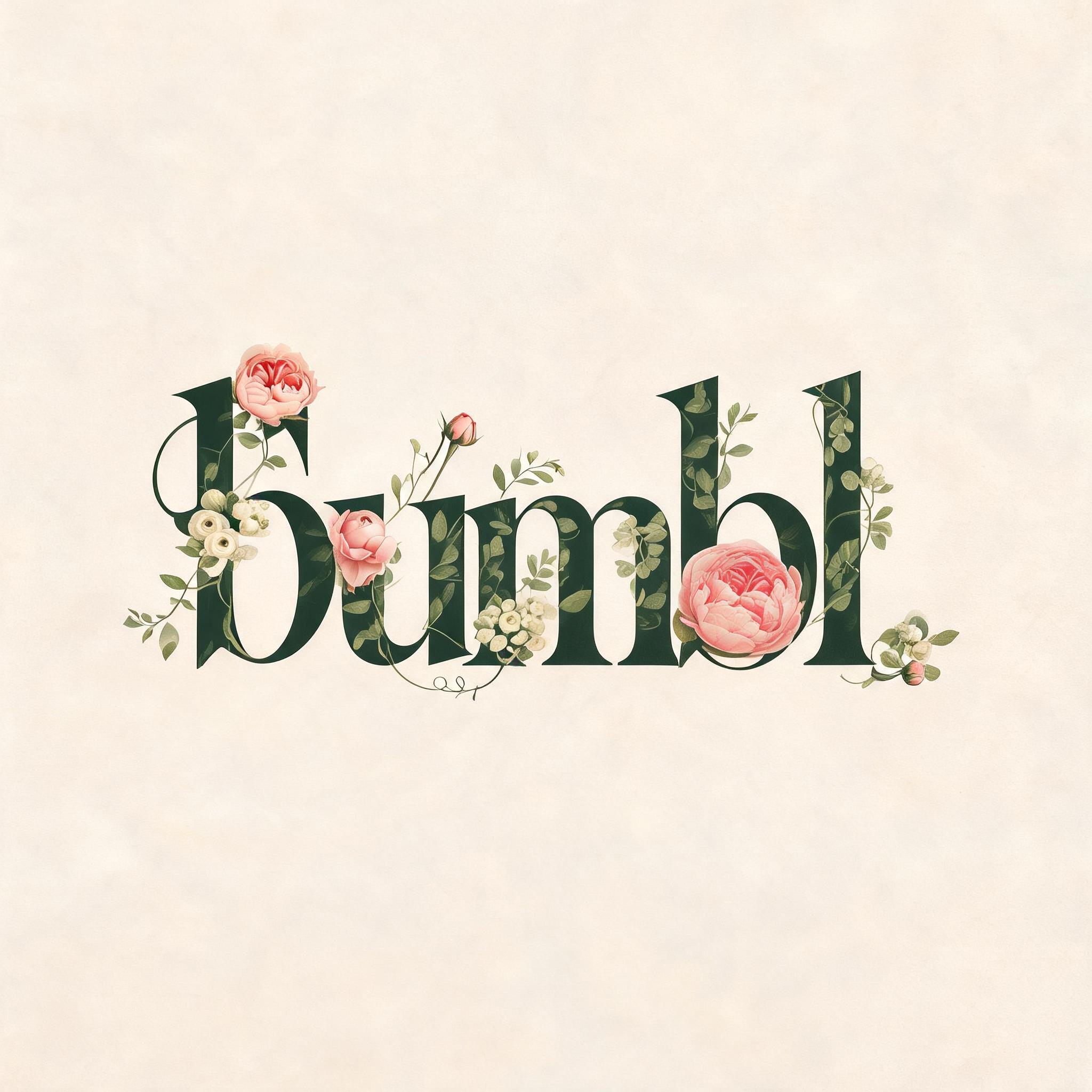 "bumbl" — Floral | AI Text Effect Generator