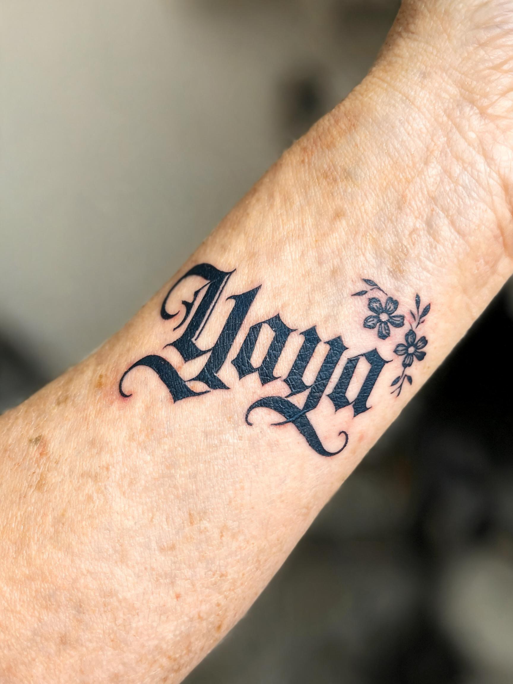 "Yaya" — Tattoo | AI Text Effect Generator