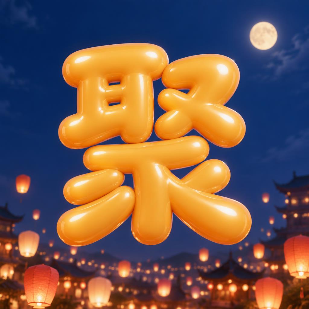 "聚" —  | AI Text Effect Generator