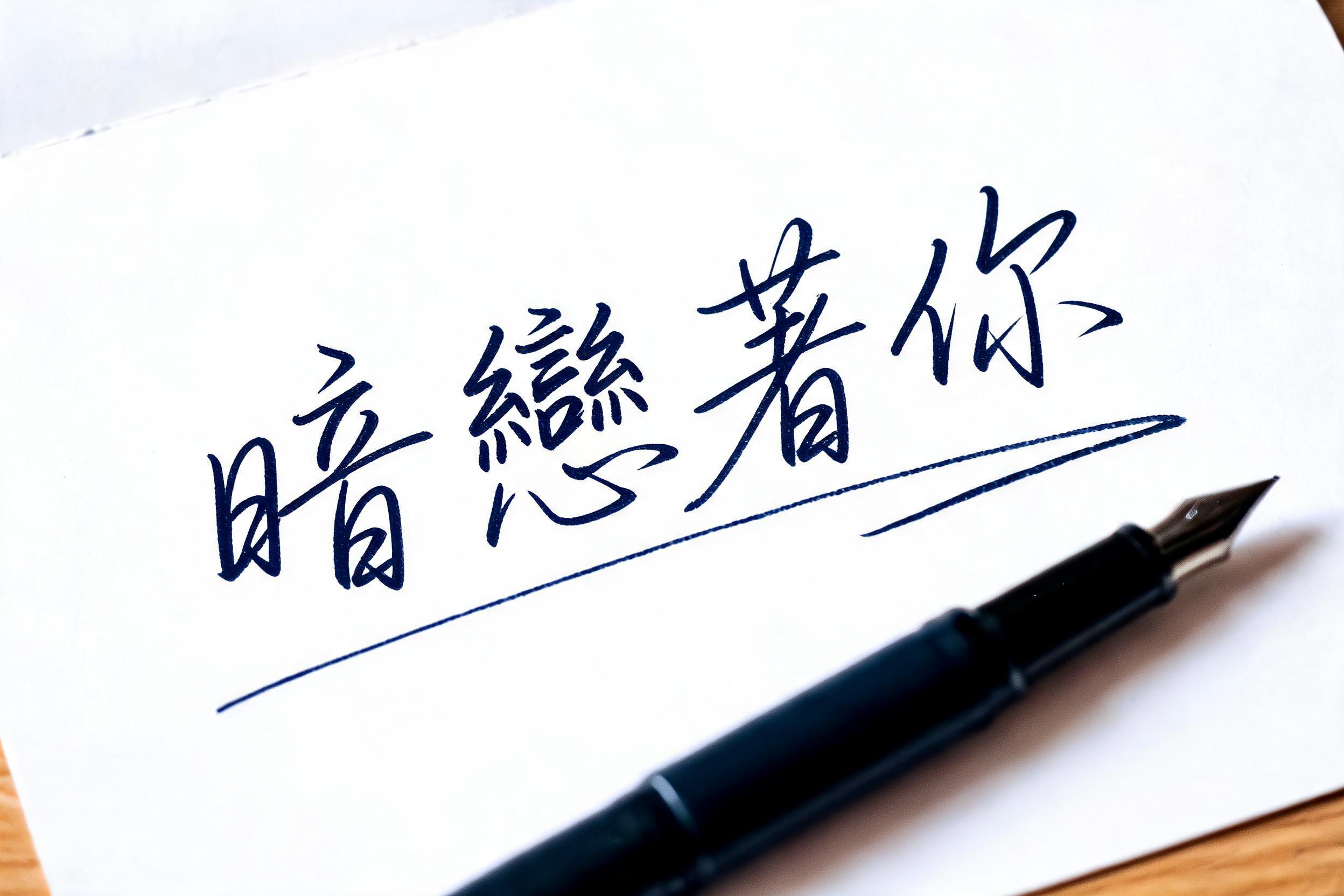 "暗戀著你" — Cursive Signature | AI Text Effect Generator