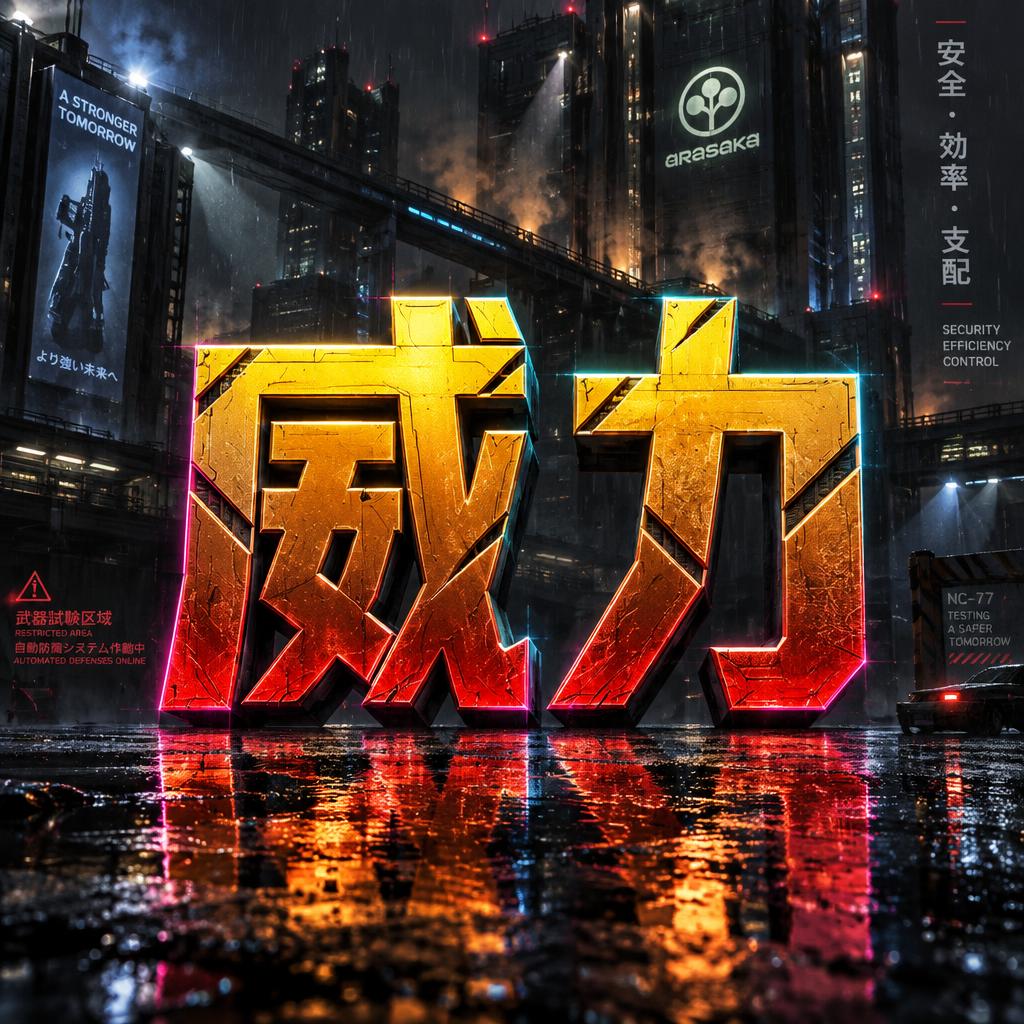 "威力" — Cyberpunk 2077 | AI Text Effect Generator