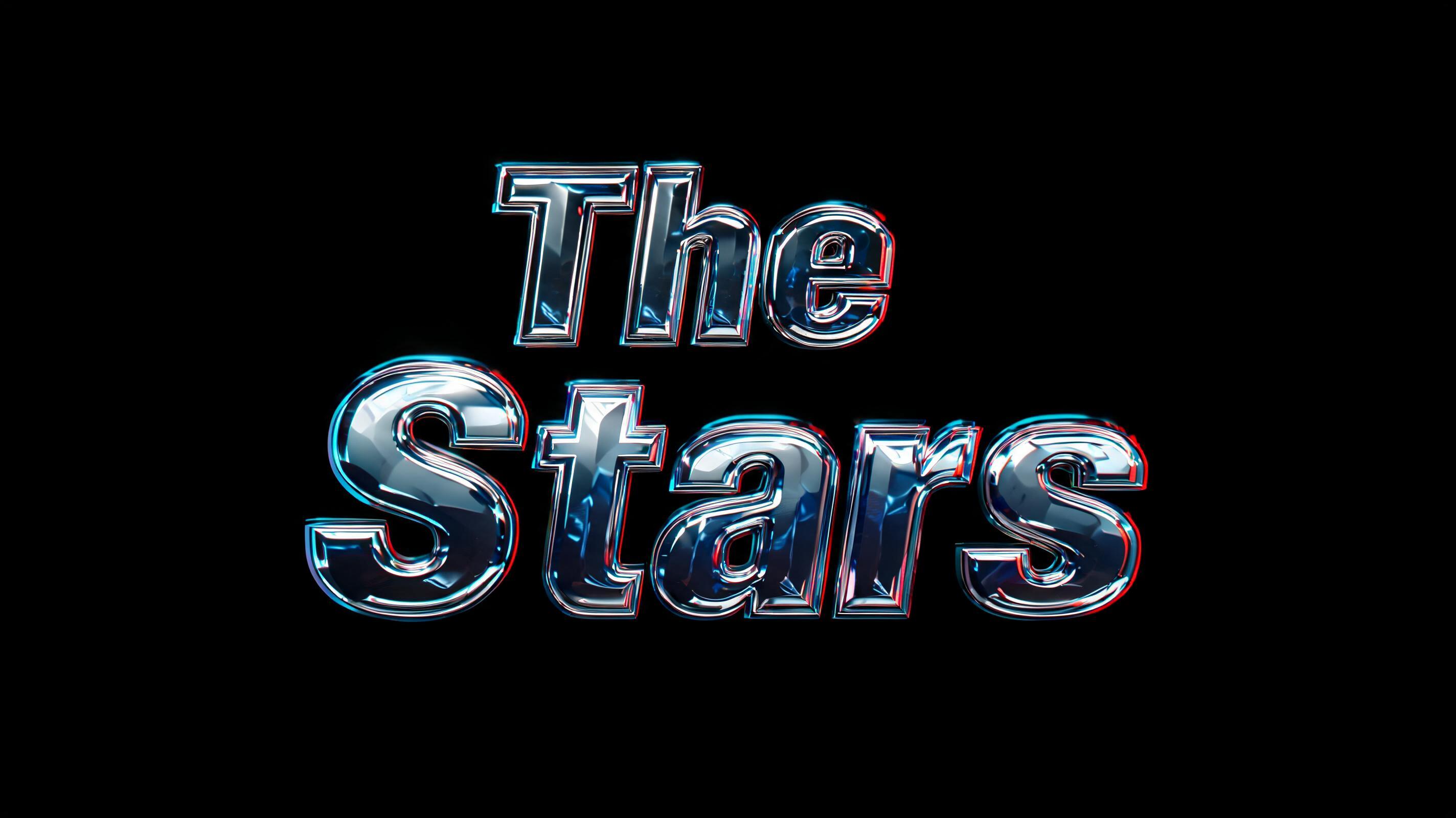 "The
Stars" — Chrome Metal 3d | AI Text Effect Generator