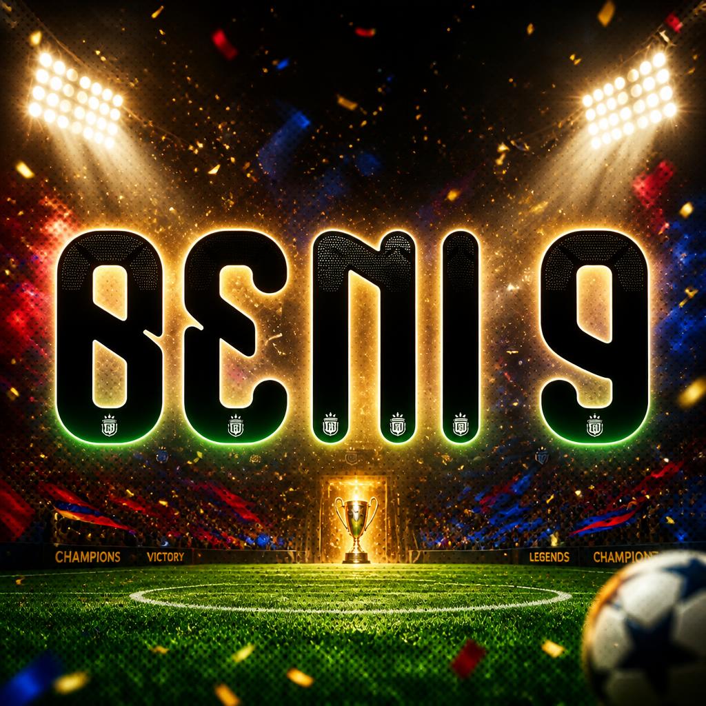 "BENI 9" — Sports Football | AI Text Effect Generator