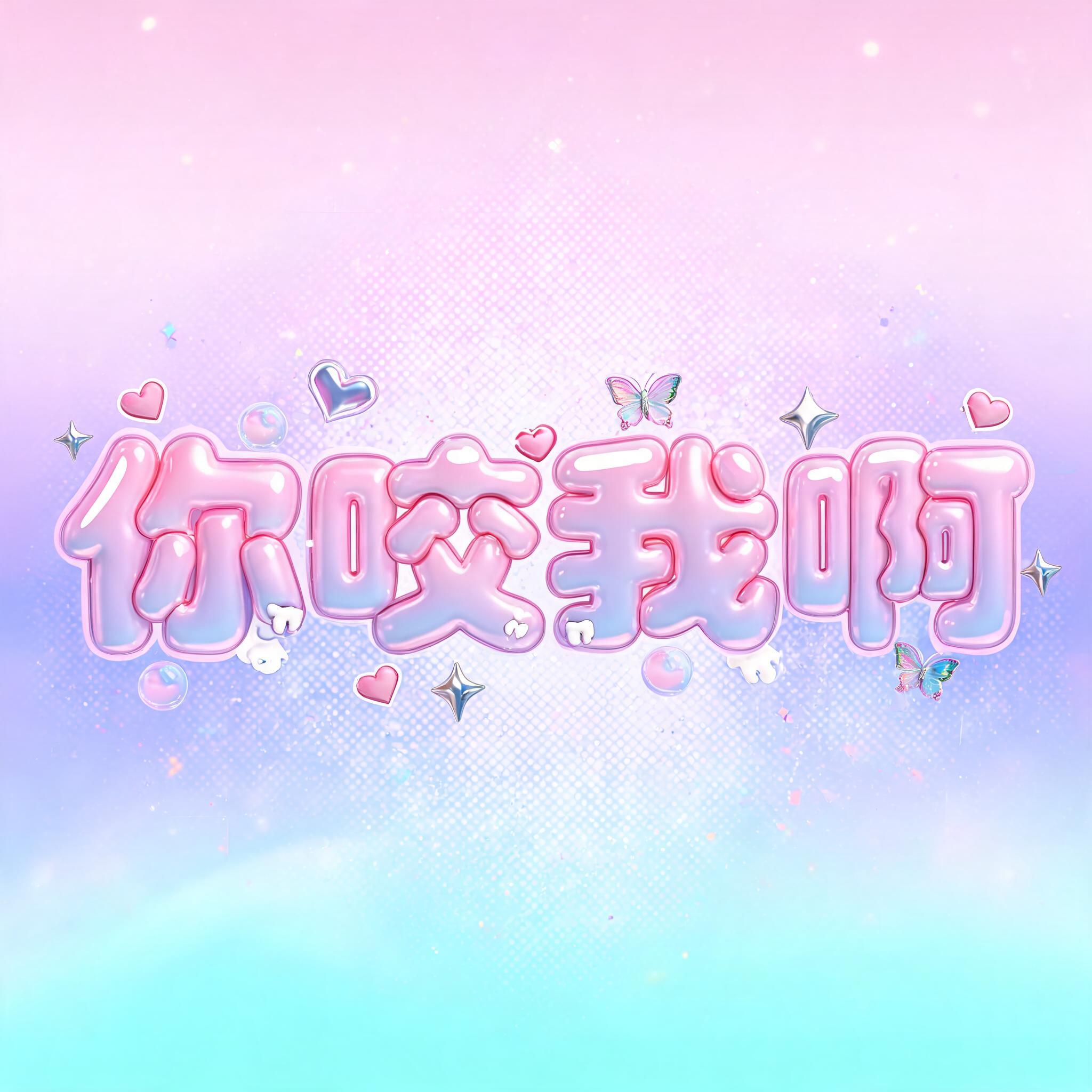 "你咬我啊" — Y2k Bubbly | AI Text Effect Generator