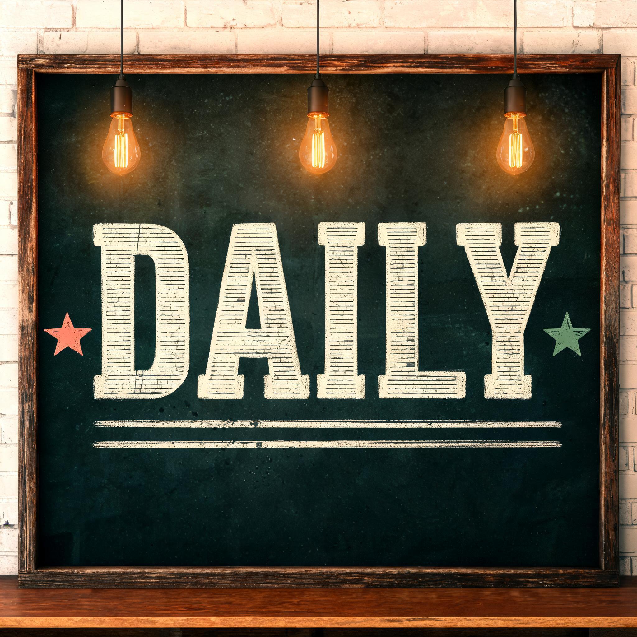 "DAILY" — Chalk | AI Text Effect Generator