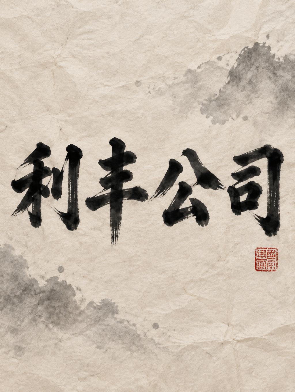 "利丰公司" — Brush Chinese Ink | AI Text Effect Generator