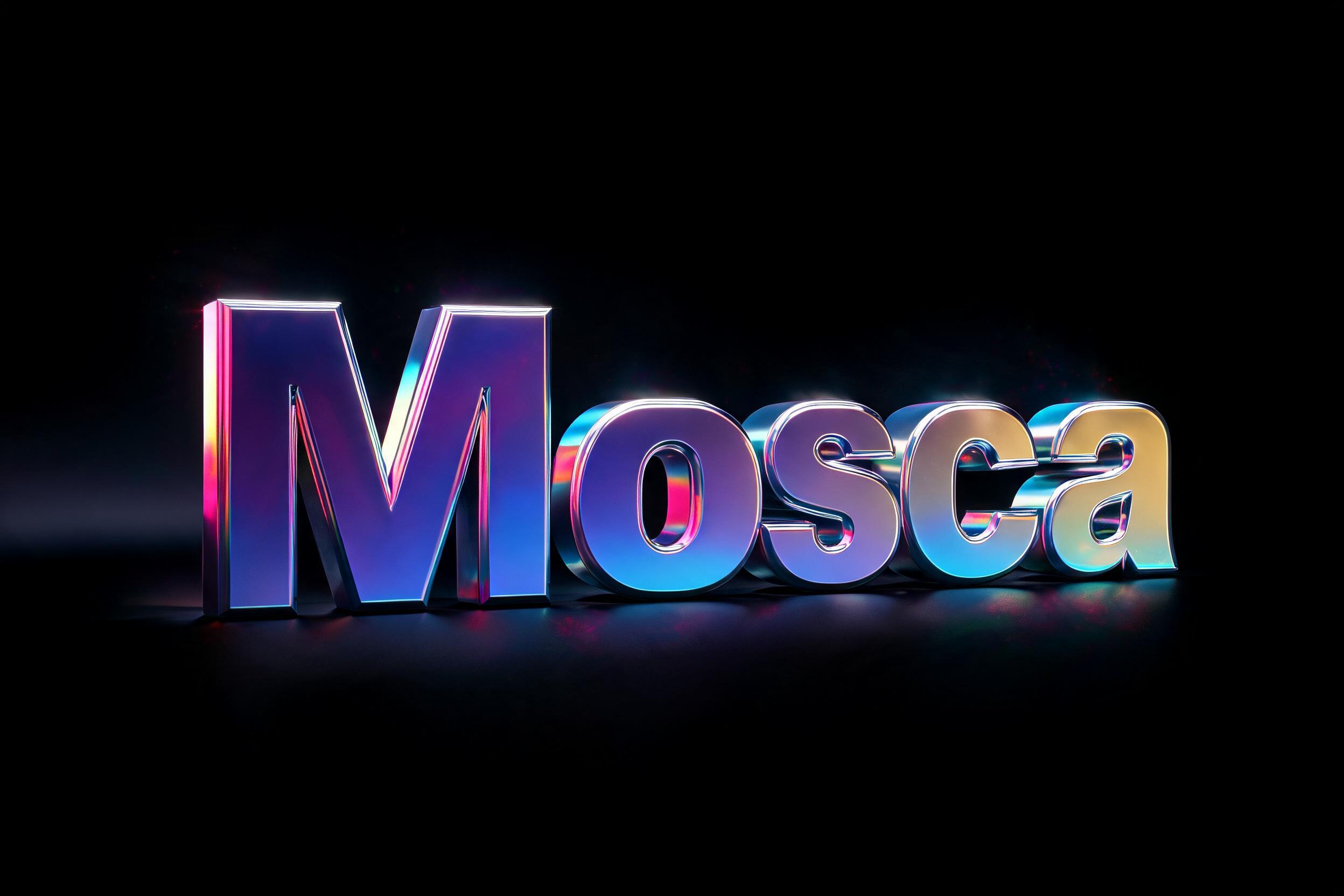 "Mosca" — 3d Bold Holographic text effect