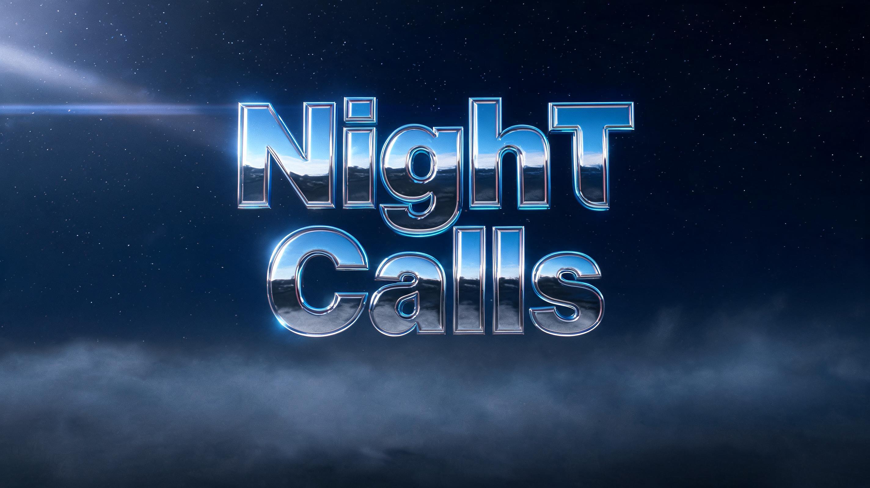 "Night Calls" — Chrome Metal 3d | AI Text Effect Generator
