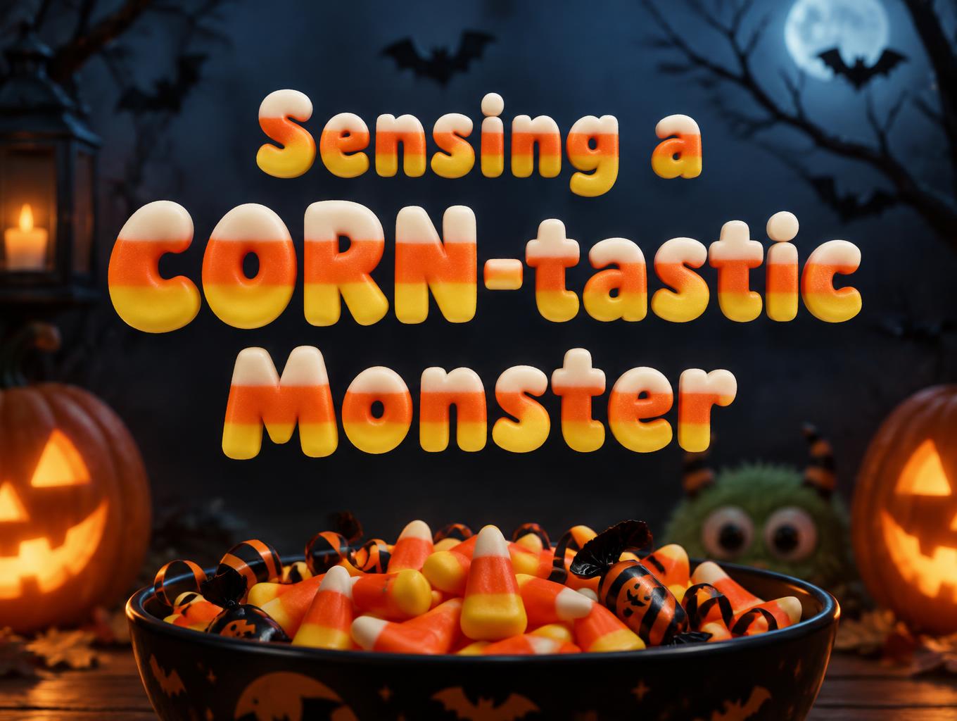 "Sensing a CORN-tastic Monster" —  | AI Text Effect Generator