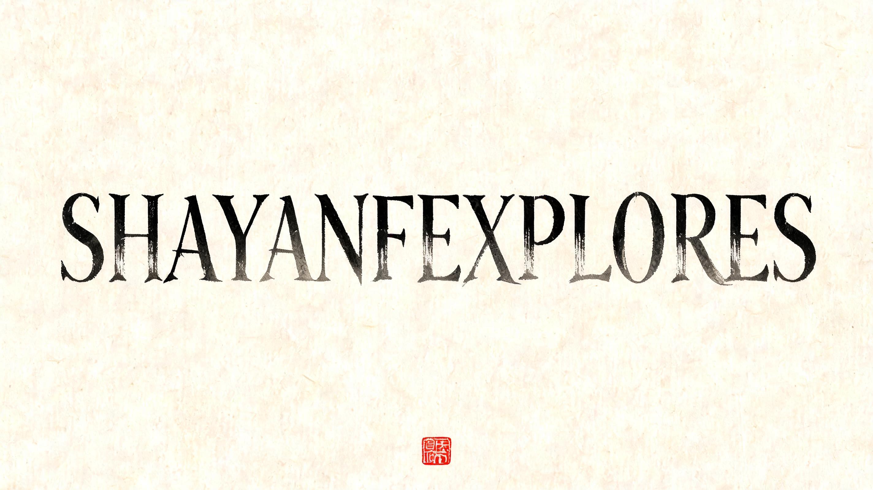 "SHAYANFEXPLORES" — Brush Japanese Ink | AI Text Effect Generator