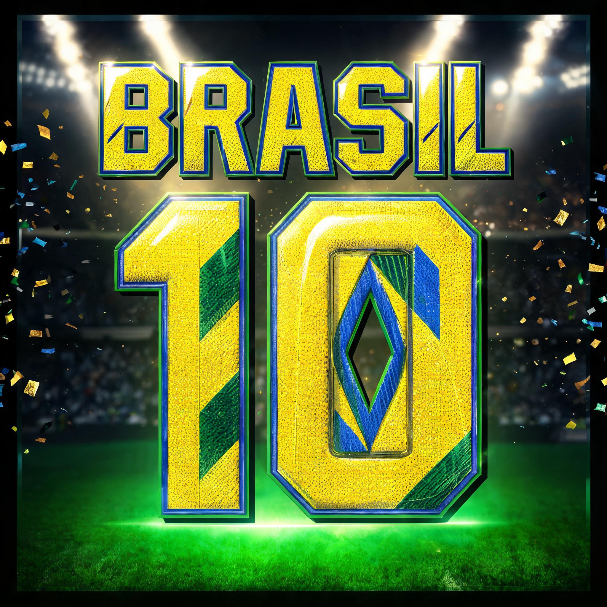 "BRASIL
10" — Sports Football | AI Text Effect Generator