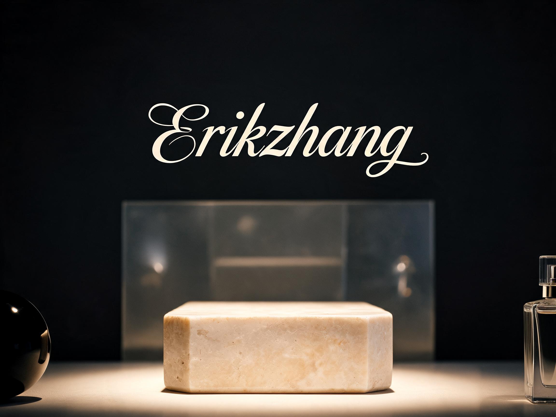 "Erikzhang" —  | AI Text Effect Generator