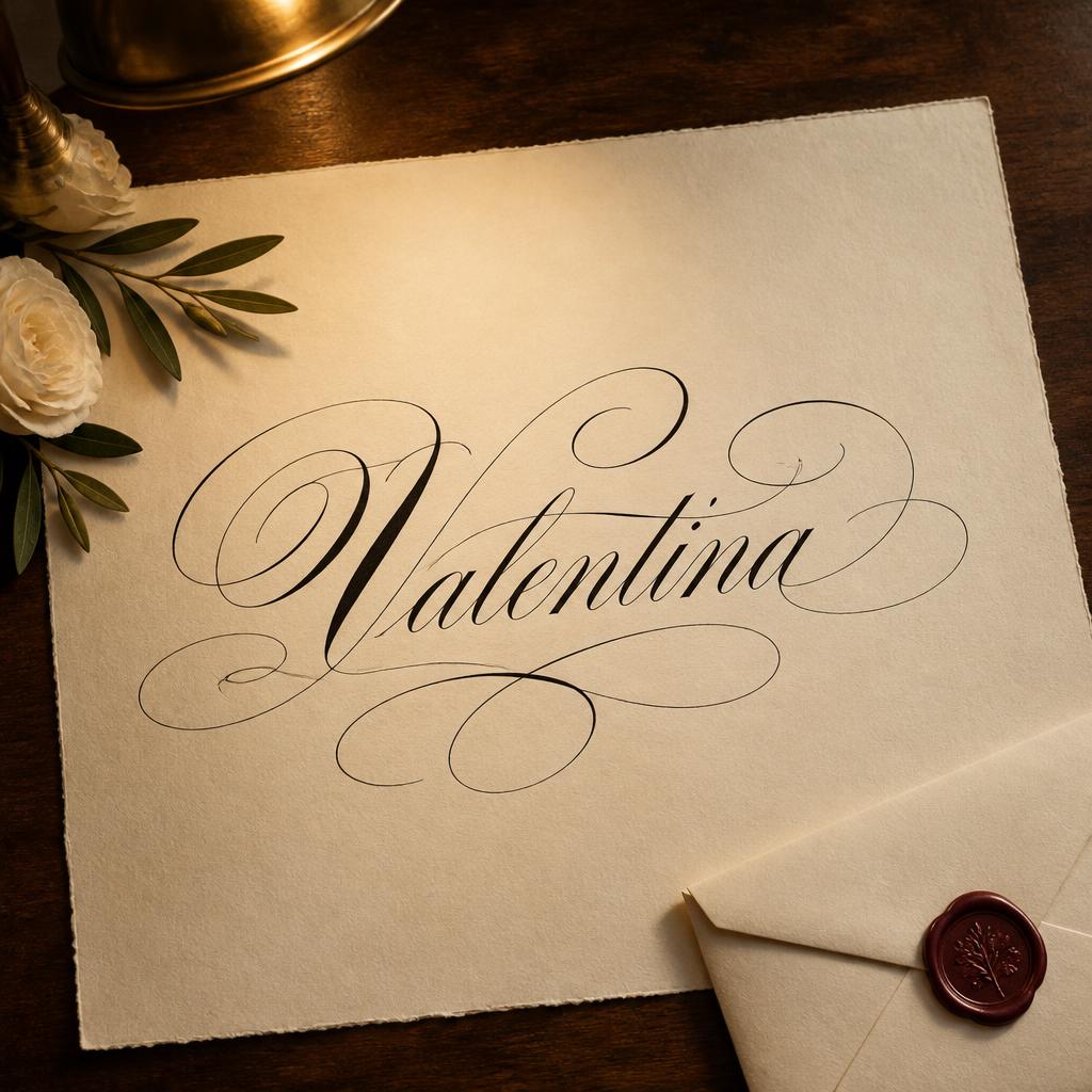 "Valentina" —  | AI Text Effect Generator