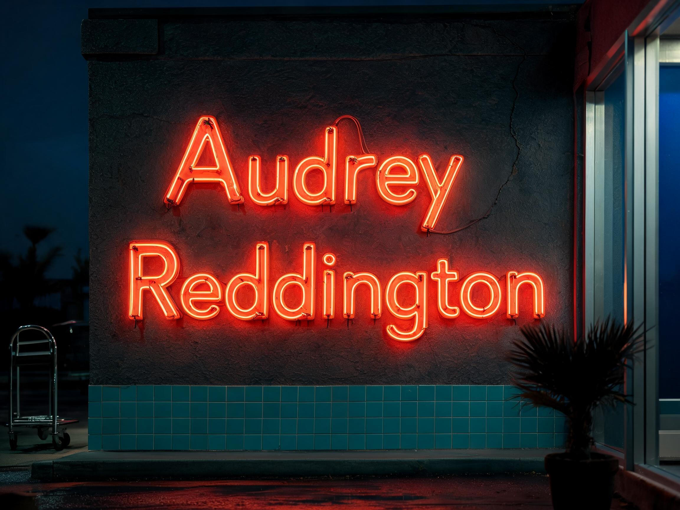 "Audrey Reddington" —  | AI Text Effect Generator
