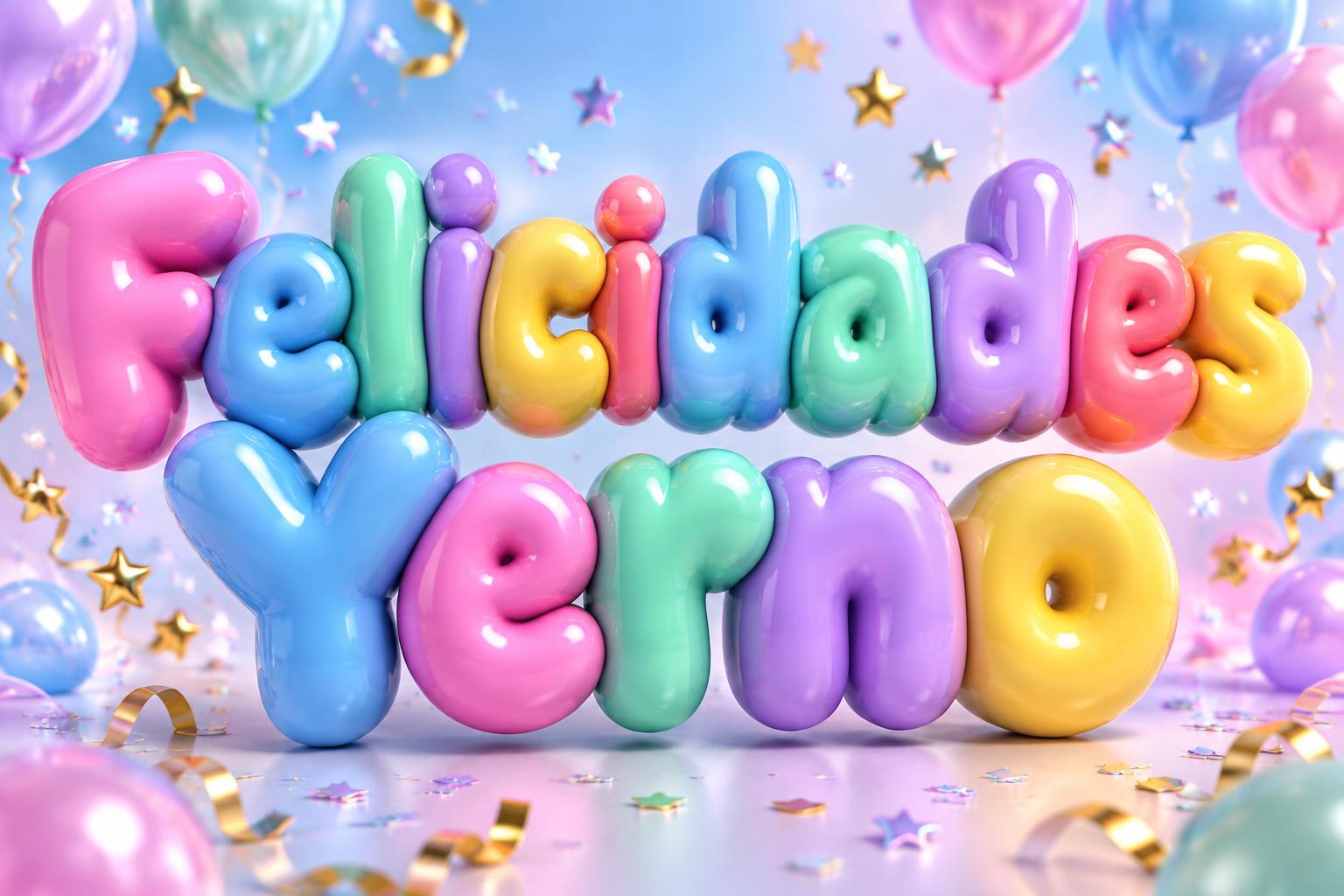 "Felicidades Yerno" — 3d Bold Inflated | AI Text Effect Generator