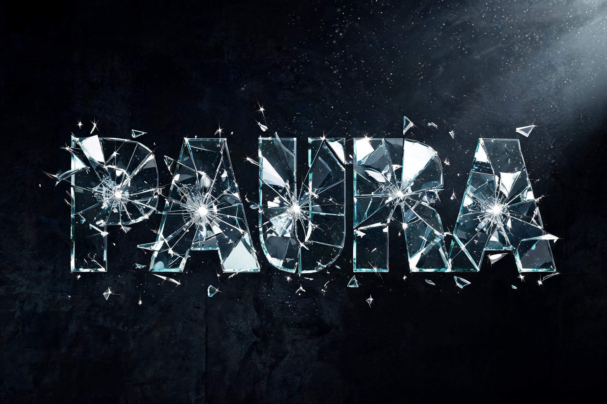 "Paura" — Glass Broken | AI Text Effect Generator