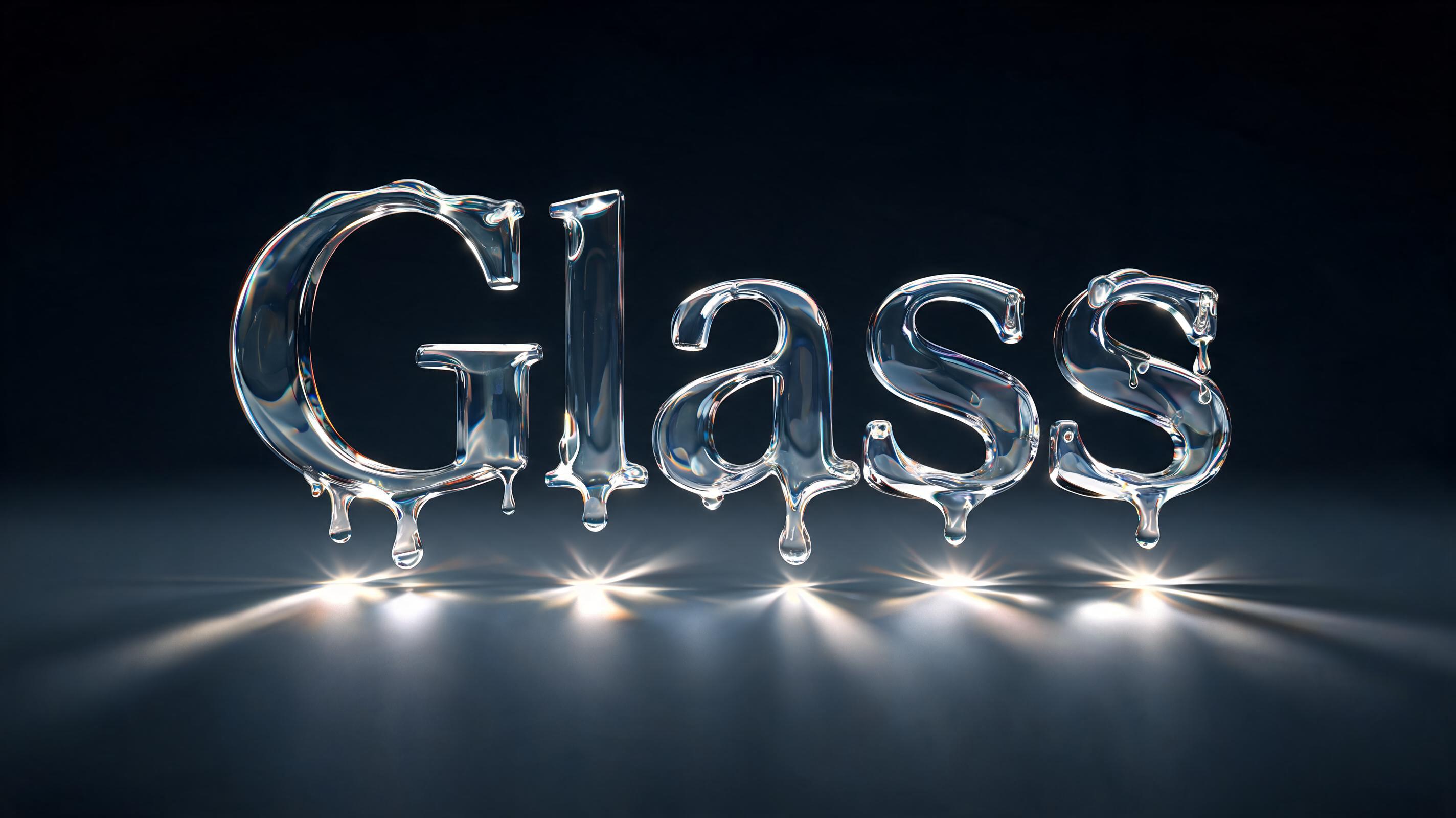 "Glass" — Glass | AI Text Effect Generator